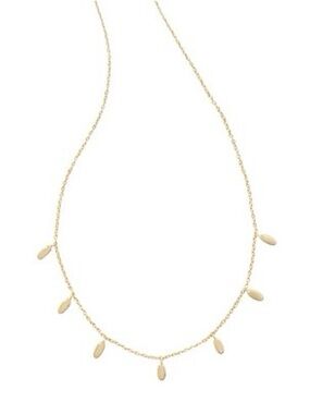 NWT Kendra Scott Jaimee Delicate 16” Dangle Charm Necklace 14k Gold plated brass